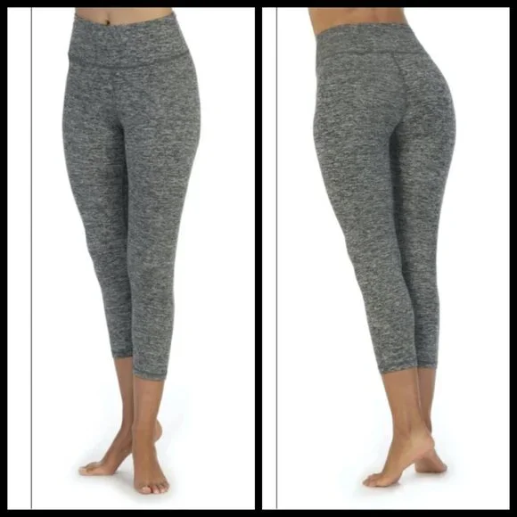 💕NEW BALANCE💕  Space Dye Copped Leggings Gray Large L NWT - Picture 2 of 13